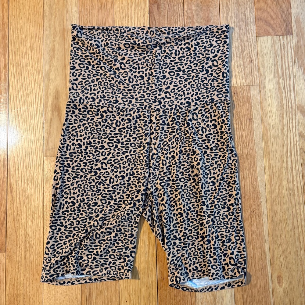 Storq Maternity Leopard Print Women's Bike Shorts
